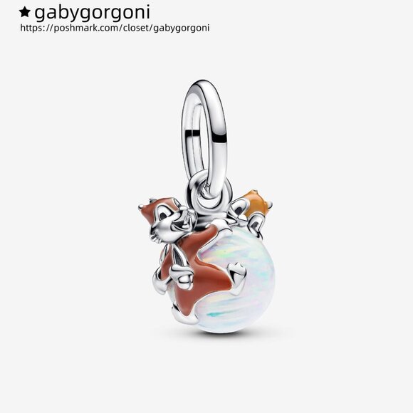 Pandora Disney Chip & Dale Bauble Dangle Charm - Picture 1 of 5